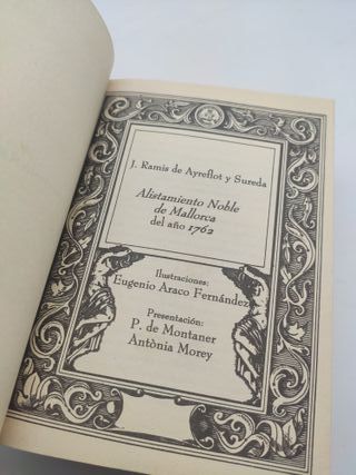 Alistamiento noble de Mallorca del año 1762 libro