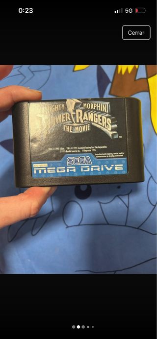 Juego Mega Drive Mighty Morphin Power Rangers