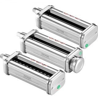 Accesorio de Pasta para Batidora de Pie KitchenAid, Juego de Cortadores de Pasta de Acero Inoxidable que Incluye Rodillo de Pasta, Cortador de Espagueti y Fettuccine, Máquina de Pasta con 8 Nivele...