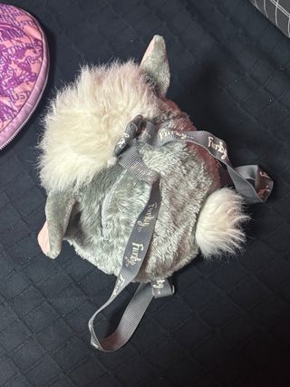 Bolso Peluche Furby Gris y Blanco