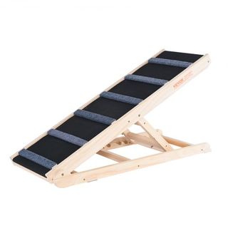 Rampas para Perros, Rampa Plegable para Mascotas para Cama, Rampa Ajustable para Perros Pequeños, Grandes, Viejos y Gatos, Rampa de Madera para Mascotas con Rampa de 105 cm de Largo, Ajustable de ...