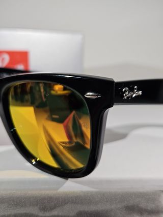 Occhiali Ray Ban Wayfarer Nero Lenti Arancio