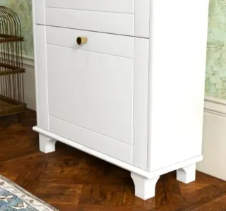 Zapatero blanco de madera