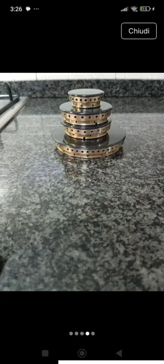 Anelli Sparti Fiamma + Piattelle tot 8 pezzi.