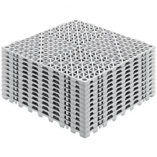 Tappeto drenante interconnesso 30,5 x 30,5 cm, piastrelle antiscivolo in PVC, confezione da 12