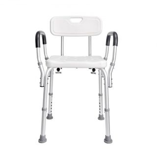 Silla de Ducha, Asiento de Ducha con Respaldo, Taburete de Ducha de Altura Ajustable, Silla de Ducha para Ducha Interior de Bañera, Banco de Baño Antideslizante Silla de Baño para Ancianos Discapa...