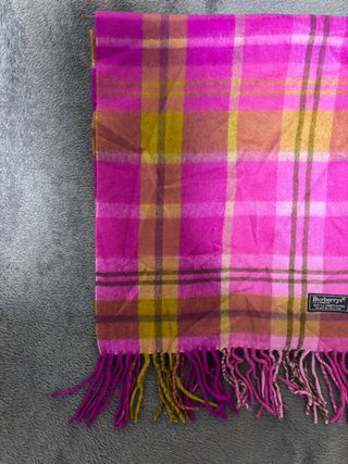 Bufanda Burberry Tartán Rosa