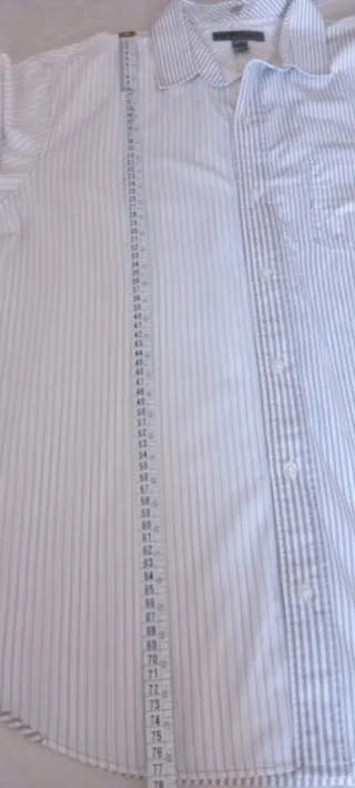 Camisa Mango Rayas beis y blancas