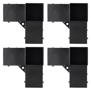 Kit di Supporto per Pergola 10,2 cm x 10,2 cm, Dimensioni Interne 9,1 cm x 9,1 cm, 4pz Supporti Angolari a 3 Vie ad Alta Resistenza, Kit di Base per Pali per Lavori in Legno, Installazione Facile