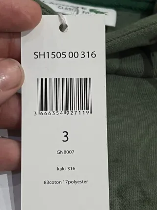 Hoodie com Capuz Lacoste Verde Tamanho S