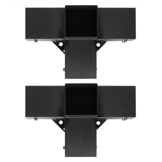 Kit di Supporto per Pergola 10,2 cm x 10,2 cm, Dimensioni Interne 9,1 cm x 9,1 cm, 2pz Supporti Angolari a 4 Vie ad Alta Resistenza, Kit di Base per Pali per Lavori in Legno, Installazione Semplice...