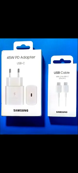 Cargador Samsung 45W PD + Cable USB-C 5A 1m