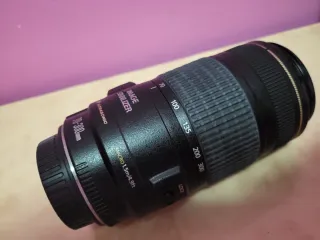 Canon 70‑300mm + parasol ET-65B + Filtro UV 58mm