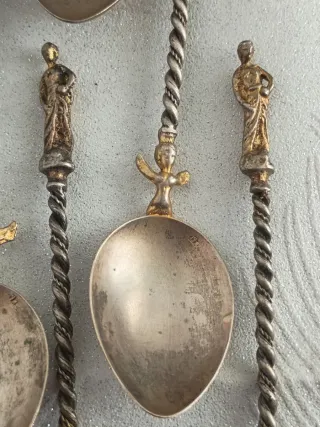 Set 7 cucchiaini vintage decorati