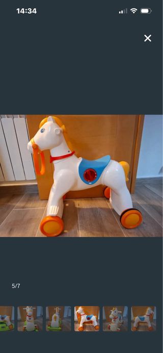 Cavallo dondolo e passeggino Chicco