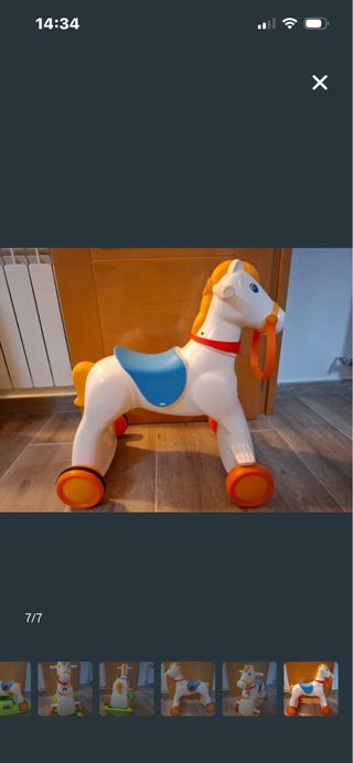 Cavallo dondolo e passeggino Chicco