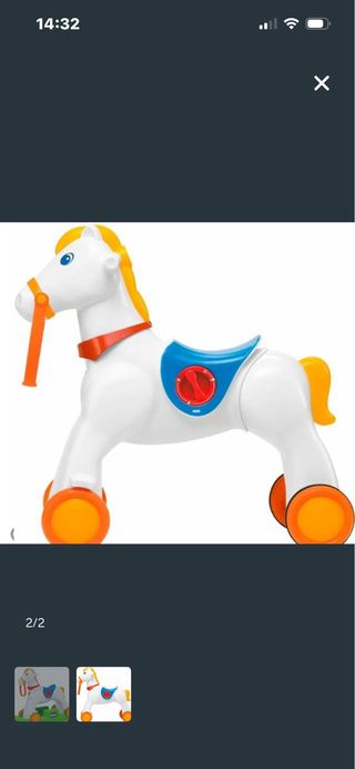 Cavallo dondolo e passeggino Chicco