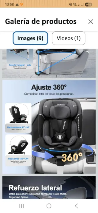 Silla de coche para bebés 0-12 años