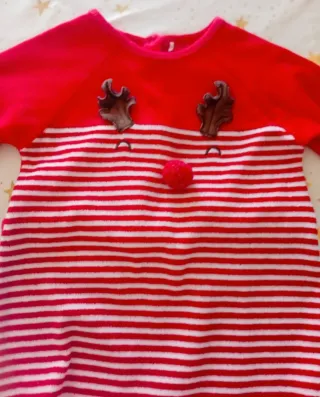 Pijama reno Navidad Talla 24 meses