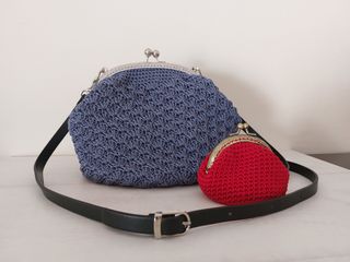 Monedero crochet vintage nuevo