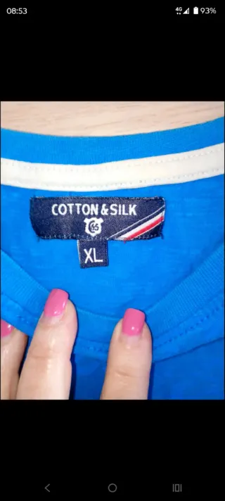 T-shirt uomo Cotton & Silk blu