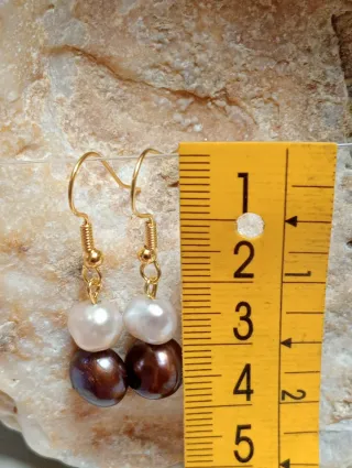 Pendientes Perlas Agua Dulce Irregulares