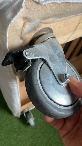 Puff Reposapiés Ikea con funda Blanca