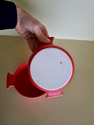 Conjunto 2 cuencos rojos cerámica