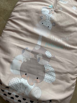 Saco para carrito de bebé con jirafa y elefante