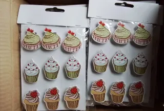 Pinzas decorativas de cupcakes