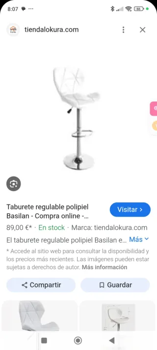 2 Banquetas Altas Barra Cocina