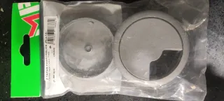 2 Tapas Pasacables Plata D. 60 mm