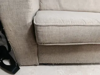 Sofá beige 2.20m x 0.84m desenfundable