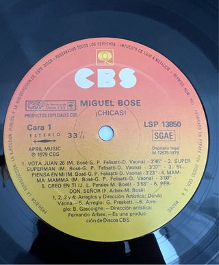 Miguel Bosé - Chicas / vinilo