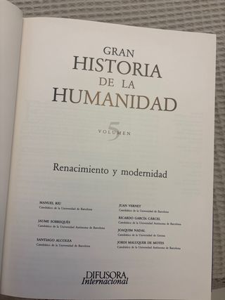 Gran historia de la humanidad ( Difusora intern.)