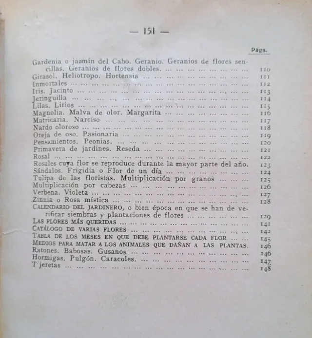 Tubérculos raíces y bulbos. Huertos y jardines.