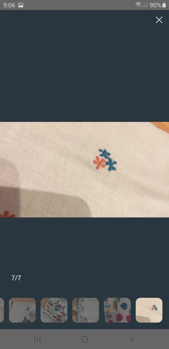 Blusón Zara bordado flores