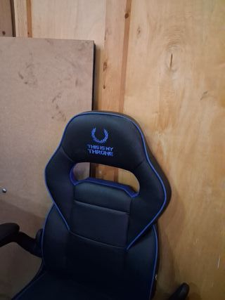 Sedia da Gaming Trono Nera e Blu