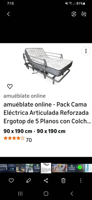 Cama Eléctrica Articulada Reforzada