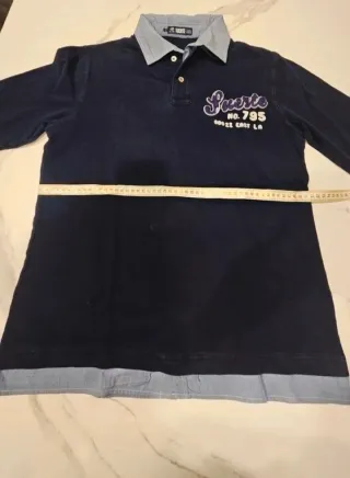 Polo SUERTE uomo blu manica lunga