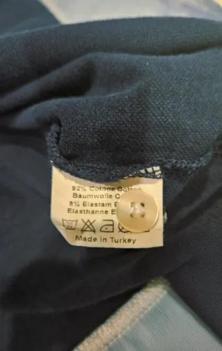 Polo SUERTE uomo blu manica lunga