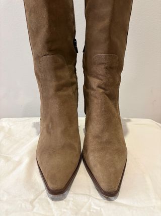 Botas piel Crack Harmony color caramelo