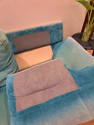 Sofá 2 plazas relleno de plumas