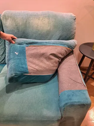 Sofá 2 plazas relleno de plumas