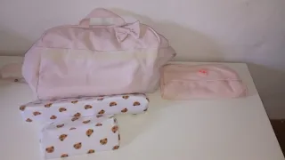 Cambiador portátil rosa