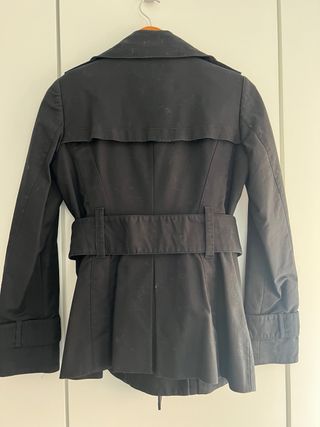 Trench gabardina Formula Joven negra Talla 40