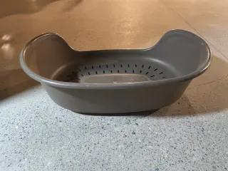 Caseta para perros marrón/gris