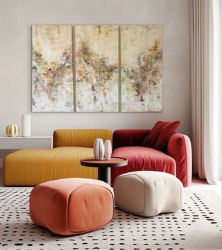 Cuadros abstractos, tríptico. 150 x 100 x 3,5cm