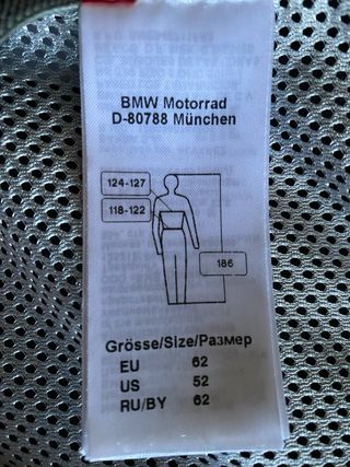 Traje Moto Verano BMW AIRFLOW T.62/56