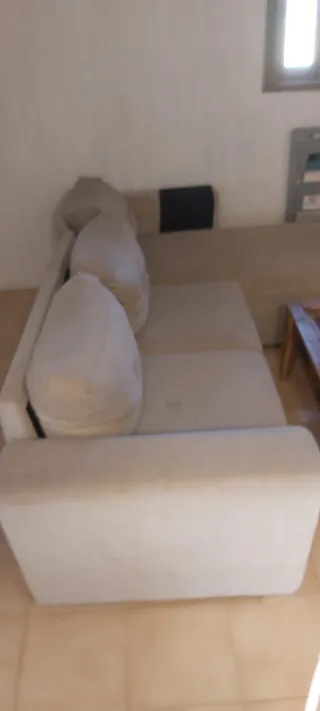 Sofá Cama Beige y Negro